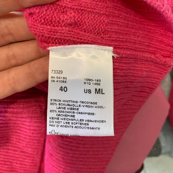 Bogner Luxury Knit Quarter Zip Sweater Virgin Wool/Cashmere - Picture 6 of 6